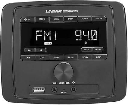 Dual-Zone Multimedia Stereo Receiver with Bluetooth/USB/AUX/AM/FM for RV, Motorcycle, Power Sports, Campers